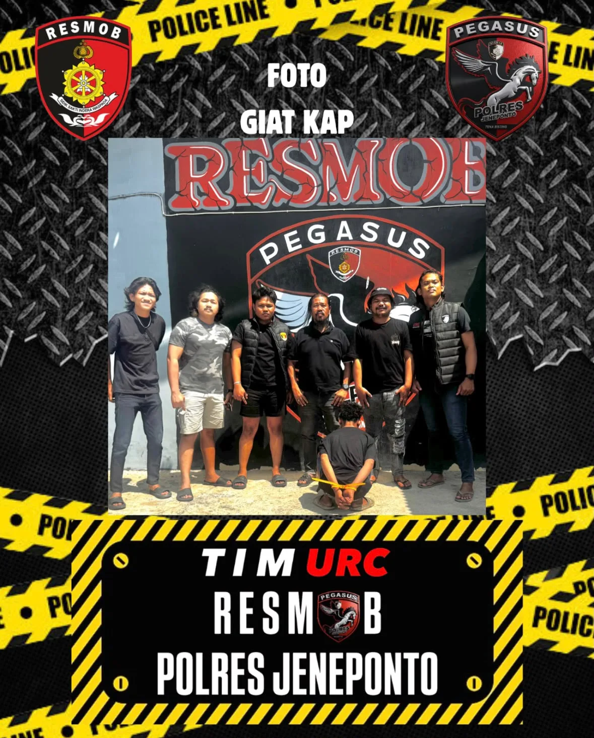 KURANG DARI 24 JAM, TIM URC PEGASUS POLRES JENEPONTO AMANKAN PELAKU PENCURIAN HP DAN PENGRUSAKAN GEROBAK